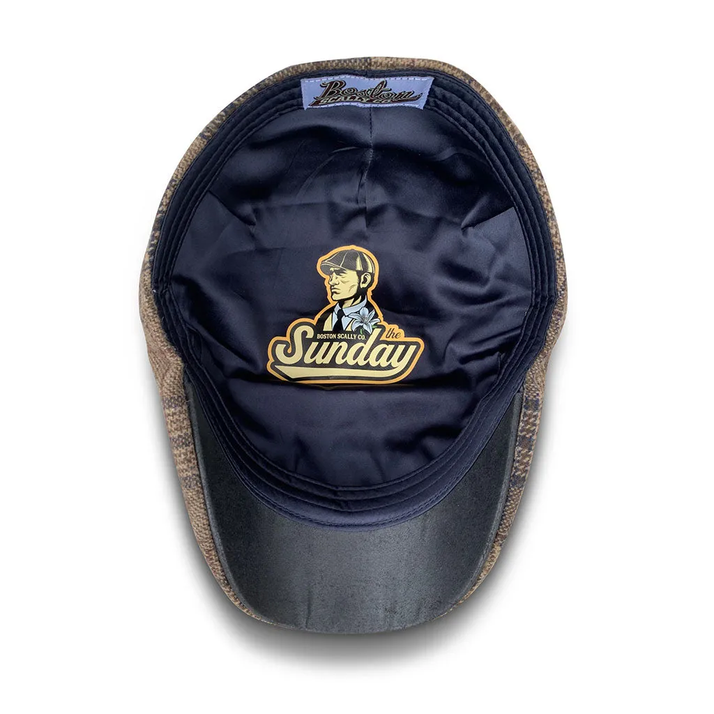 The Sunday Boston Scally Cap - Brown Amber & Navy sold by Boston Scally product image thumbnail 2