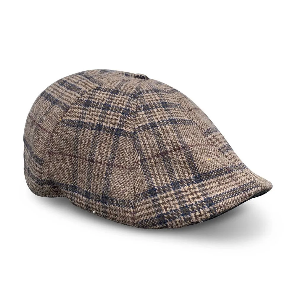 The Sunday Boston Scally Cap - Brown Amber & Navy sold by Boston Scally