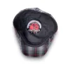The Contender Boston Scally Cap - Black & Smoke Plaid sold by Boston Scally
