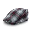 The Contender Boston Scally Cap - Black & Smoke Plaid sold by Boston Scally