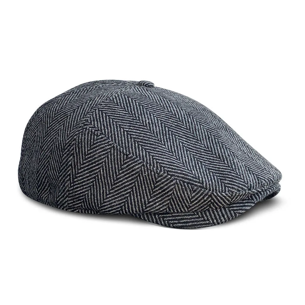 The Original 5-Panel Boston Scally Cap - Grey Herringbone sold by Boston Scally