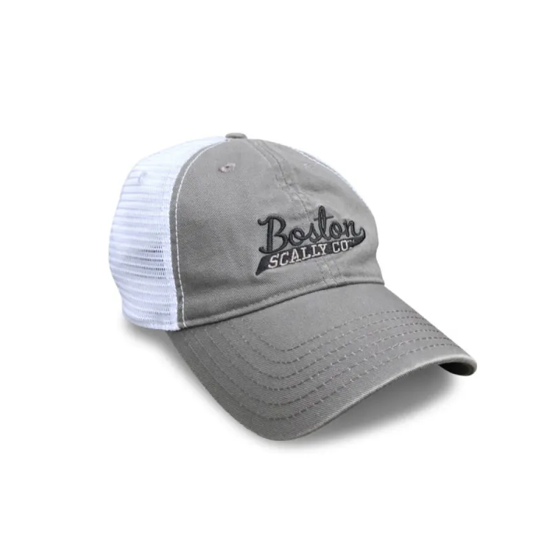 Boston Scally The Trucker Baseball Cap - Grey sold by Boston Scally