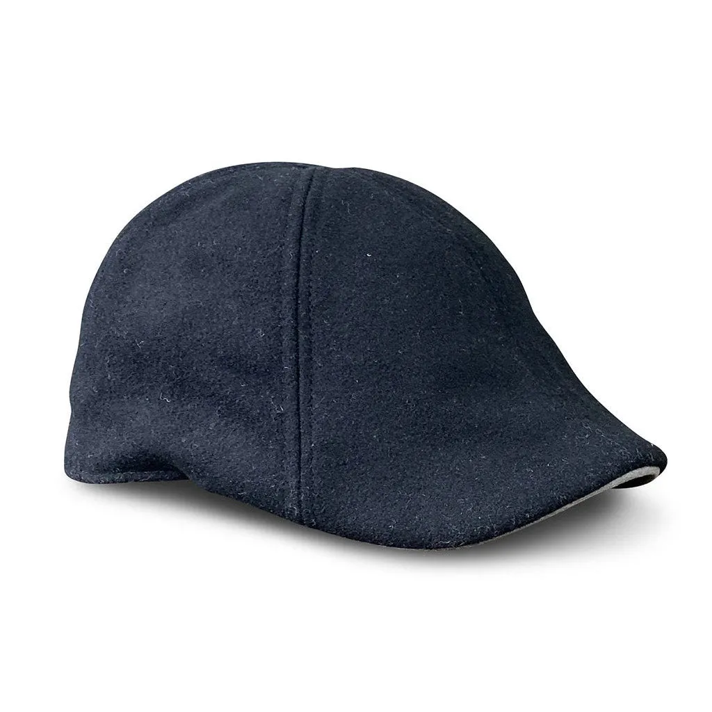 The Kenmore Boston Scally Cap - Coolidge Black & Grey Brim sold by Boston Scally