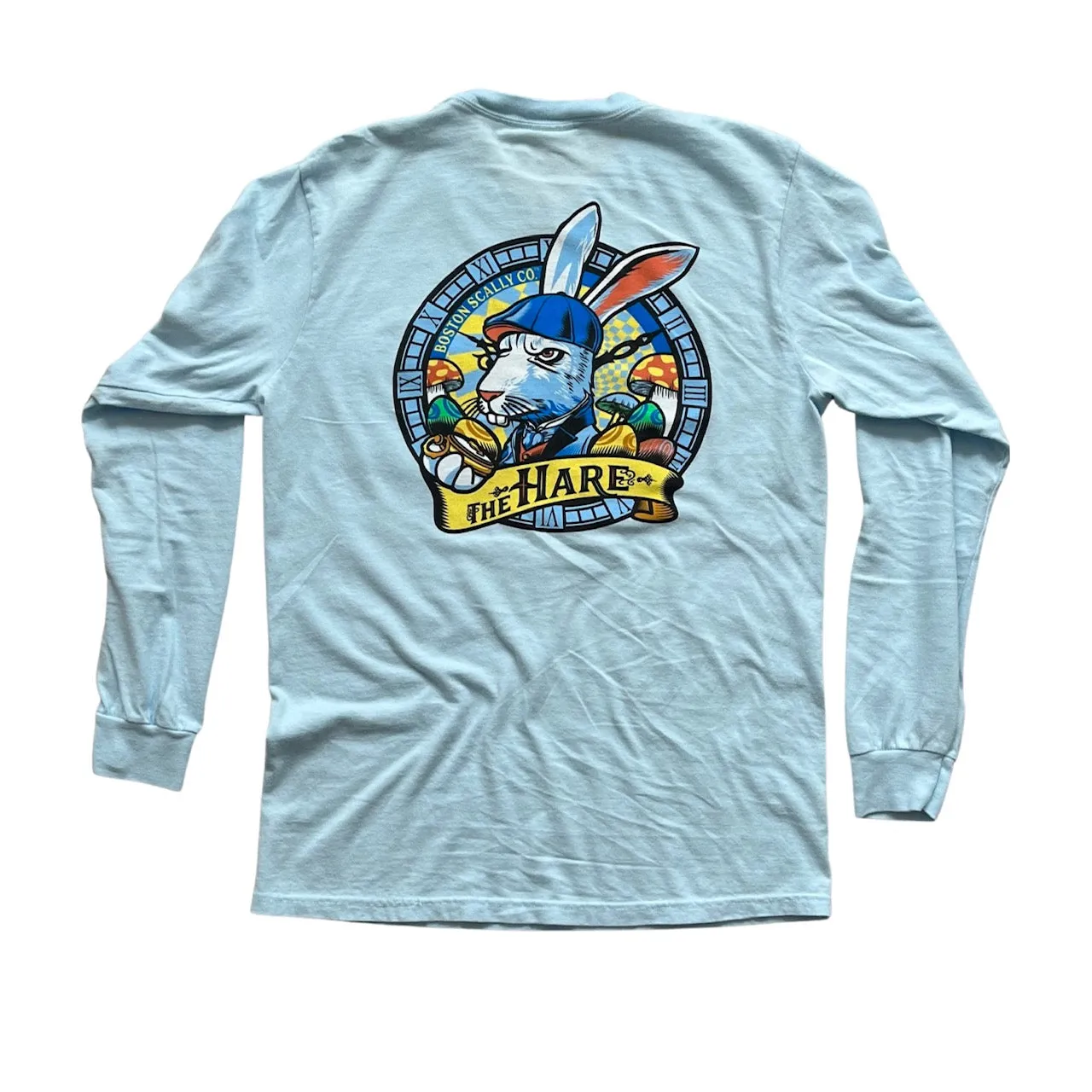 Boston Scally The Hare Long Sleeve Pocket Tee - Robin Egg Blue sold by Boston Scally product image thumbnail 3