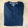 Boston Scally The Long Sleeve Henley - Vintage Black sold by Boston Scally