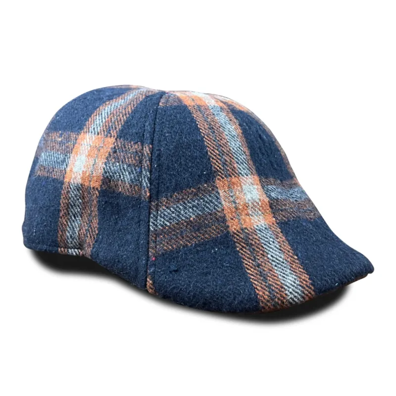 The Brawn Boston Scally Cap - Blue Plaid sold by Boston Scally