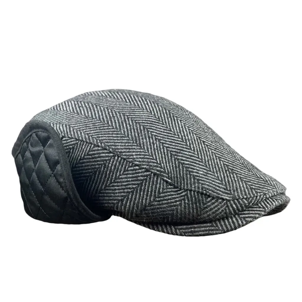 The Flap Cap Boston Scally Cap - Grey Herringbone sold by Boston Scally product image thumbnail 5