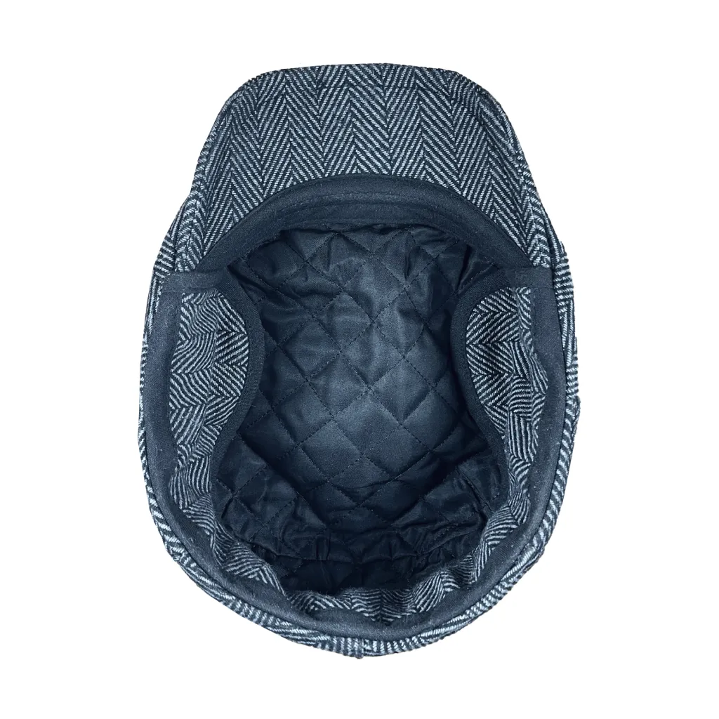 The Flap Cap Boston Scally Cap - Grey Herringbone sold by Boston Scally product image thumbnail 3