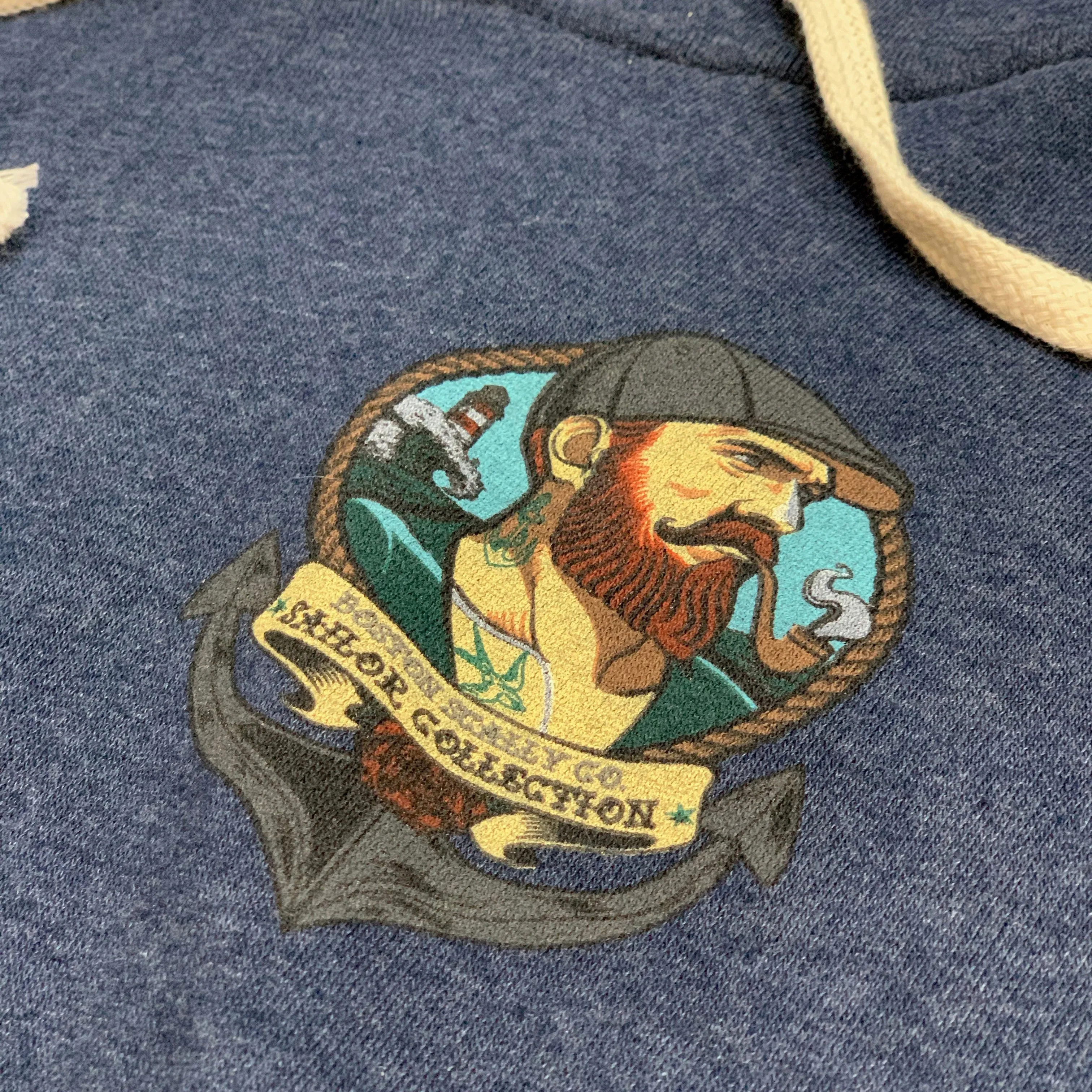 Boston Scally The Sailor Sleeveless Hoodie - Navy Blue sold by Boston Scally product image thumbnail 2