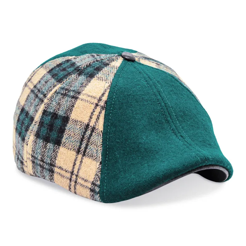 The Craic Boston Scally Cap - Emerald and Ale Plaid sold by Boston Scally