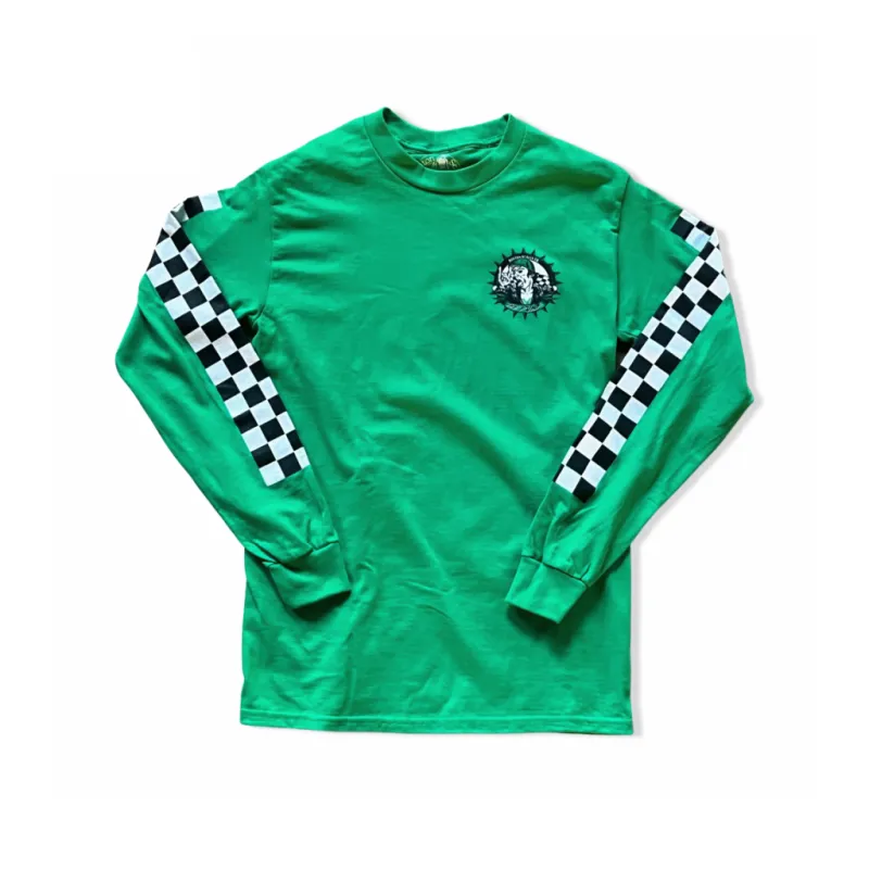 Boston Scally The Punk Long Sleeve Tee T-Shirt - Kelly Green sold by Boston Scally