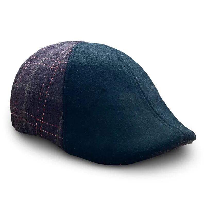 The Cupid Boston Scally Cap - Black & Valentine Plaid sold by Boston Scally