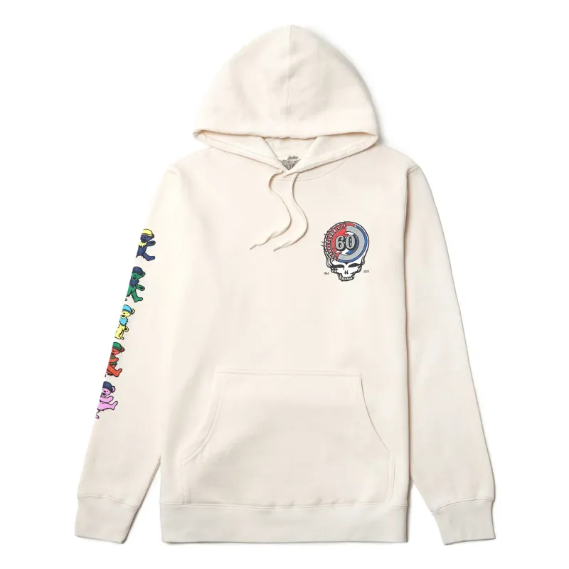 Boston Scally The Grateful Dead 60th Anniversary Hoodie - Ecru sold by Boston Scally