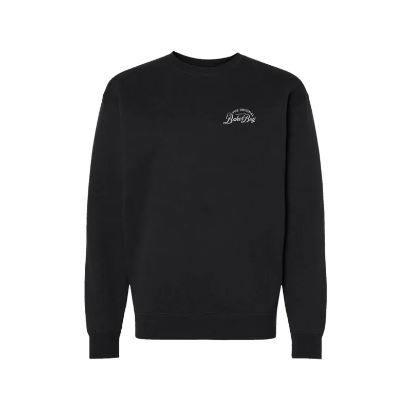 Boston Scally The Baker Boy Crewneck Sweatshirt - Black made by Boston Scally