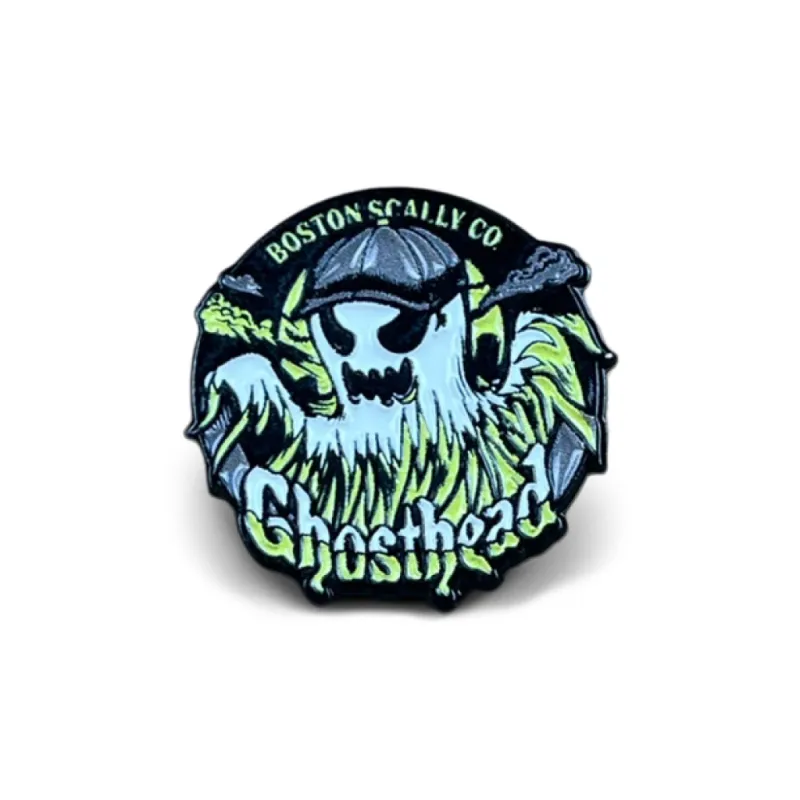 Boston Scally The Ghosthead Cap Pin sold by Boston Scally