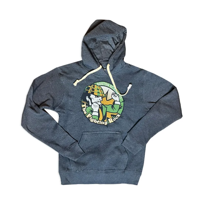 Boston Scally The Fighting Rock Hoodie - Navy sold by Boston Scally