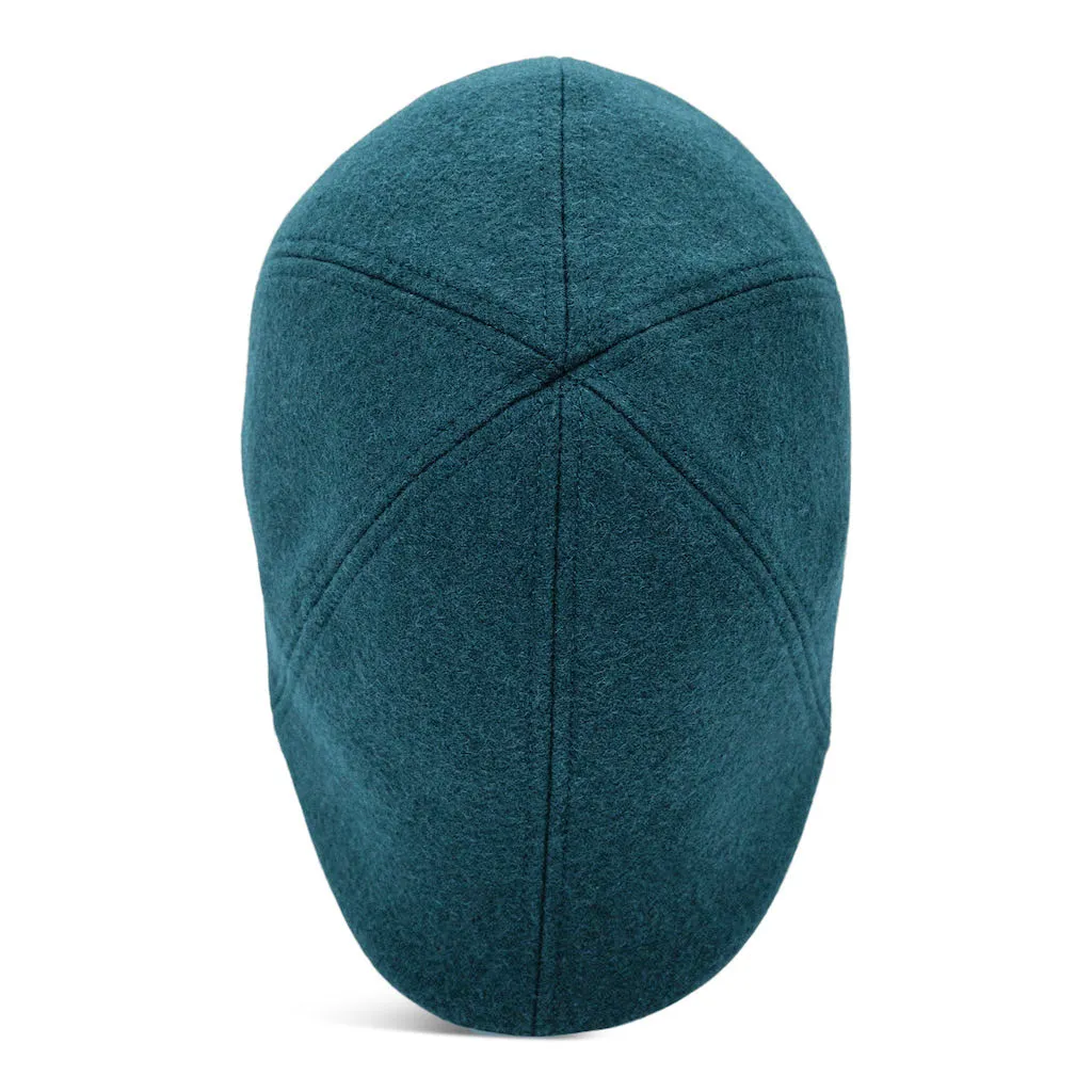 The Kenmore Boston Scally Cap - Slate Blue and Black Leather Brim sold by Boston Scally product image thumbnail 5