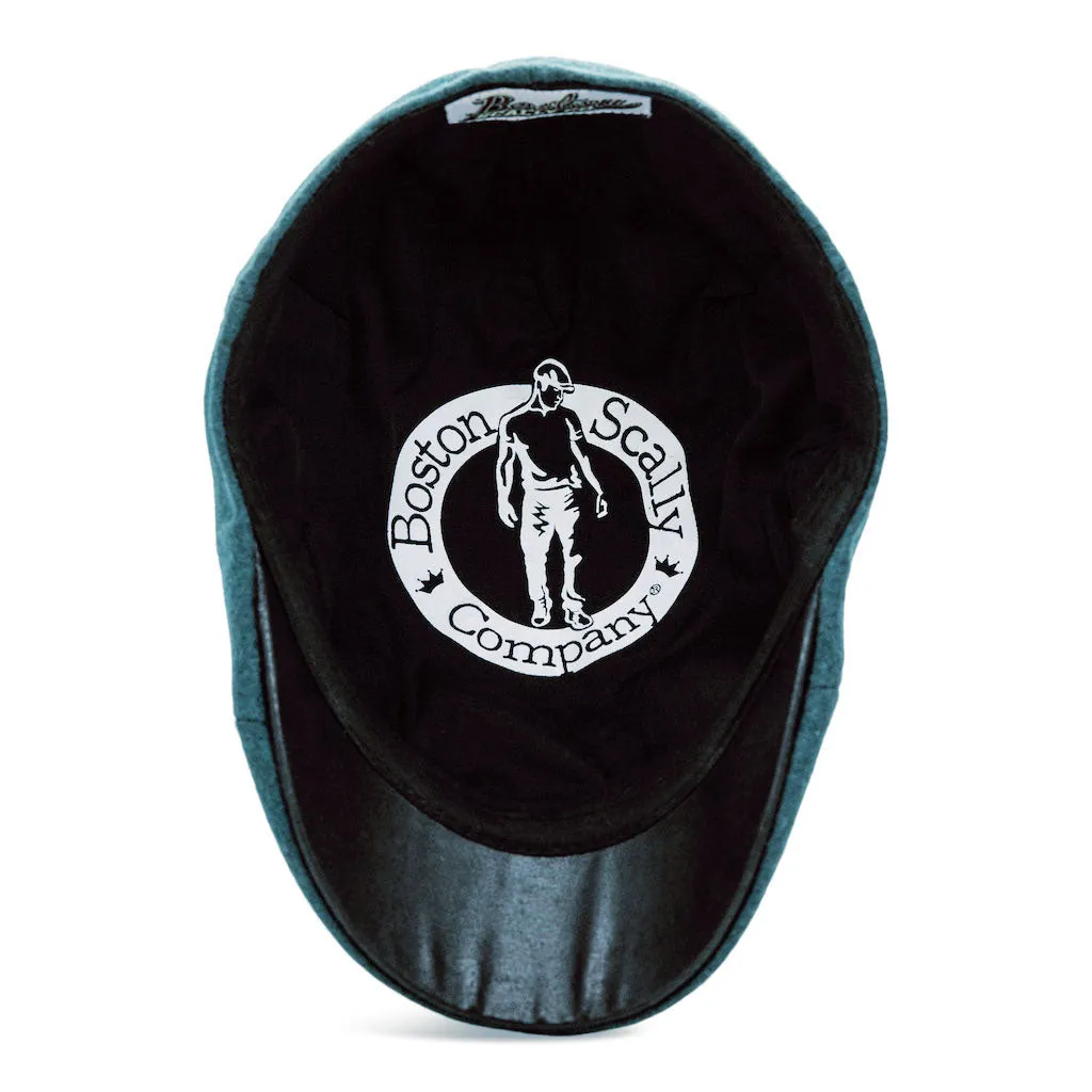 The Kenmore Boston Scally Cap - Slate Blue and Black Leather Brim sold by Boston Scally product image thumbnail 2