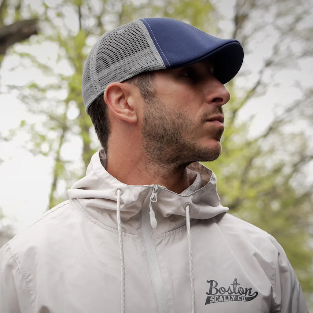The Mesh Trucker Boston Scally Cap - Navy with Grey sold by Boston Scally product image thumbnail 2