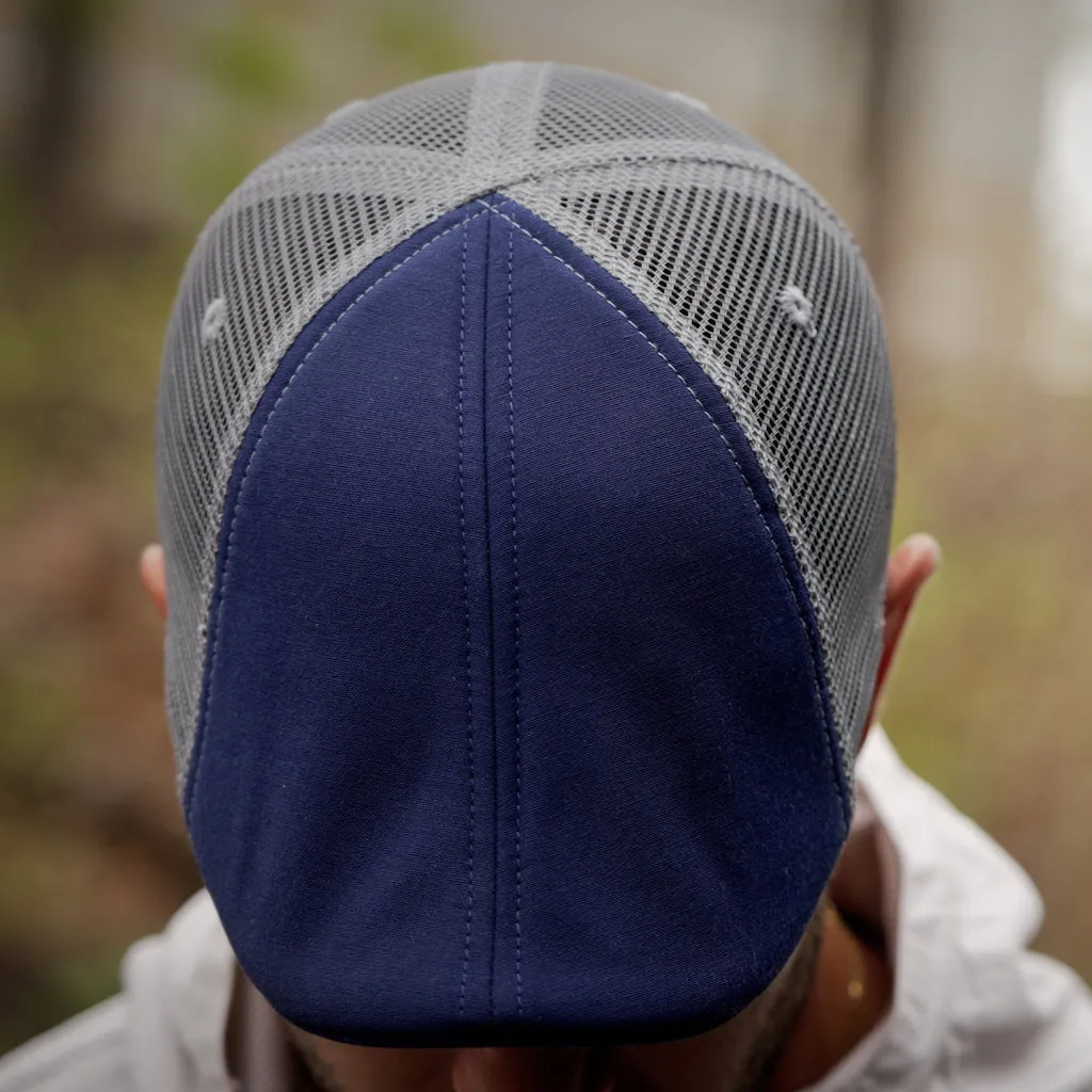 The Mesh Trucker Boston Scally Cap - Navy with Grey sold by Boston Scally product image thumbnail 4