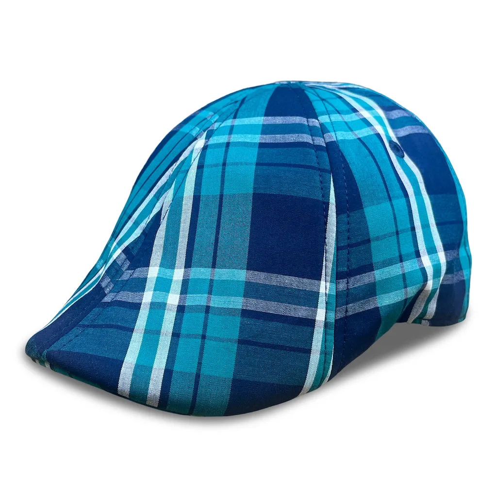 The Sweetwater Plaid Trainer Boston Scally Cap - Tealwater sold by Boston Scally product image thumbnail 3