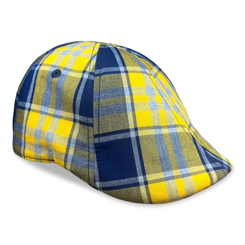 The Sweetwater Plaid Trainer Boston Scally Cap - Goldwater sold by Boston Scally