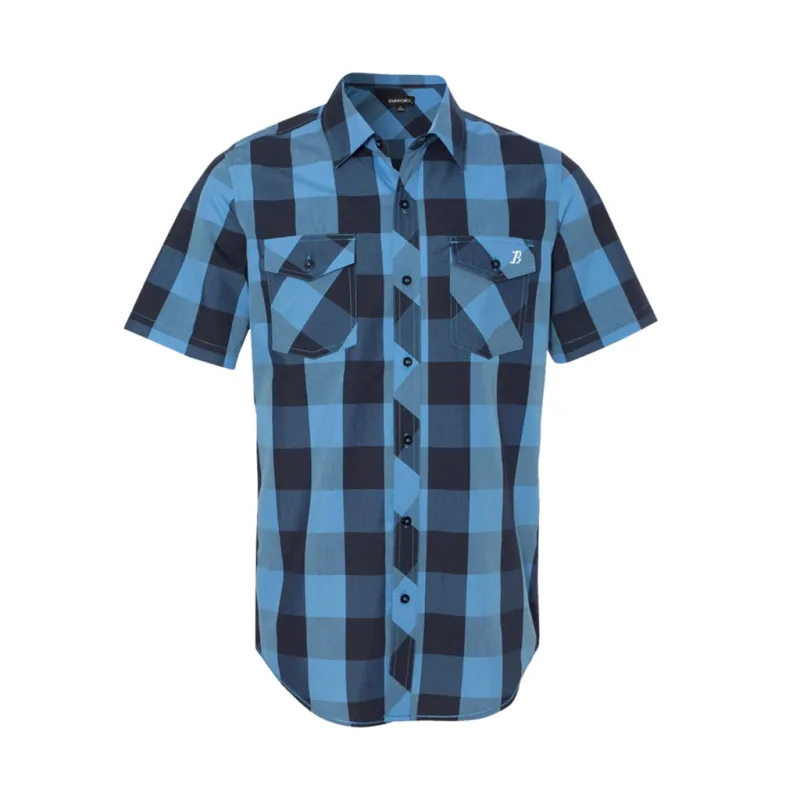 Boston Scally The Buffalo Plaid Dad Shirt - Black/Blue sold by Boston Scally