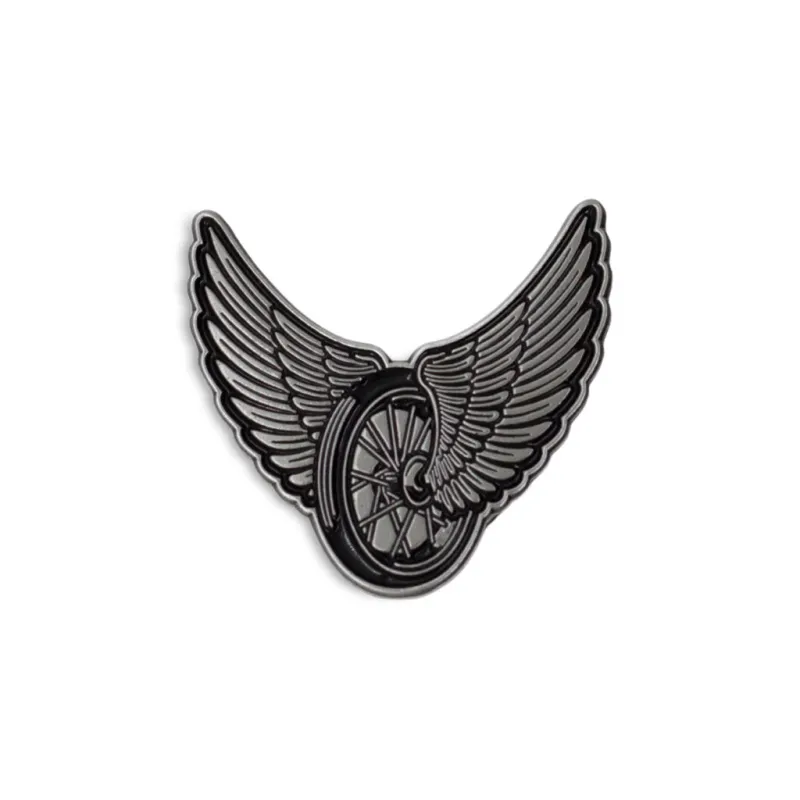 Boston Scally The One Wheel Winged Cap Pin sold by Boston Scally