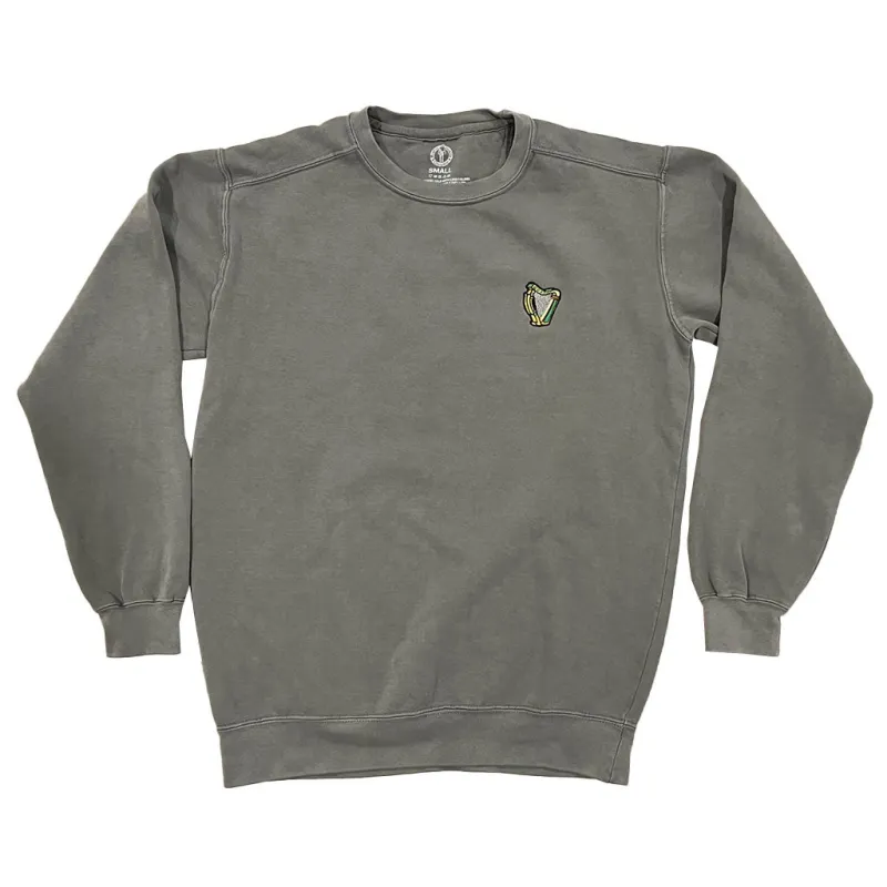 Boston Scally The Eire Crewneck Sweatshirt - Stone Grey sold by Boston Scally