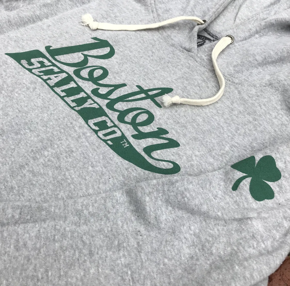 Boston Scally The Shamrock Hoodie - Grey sold by Boston Scally product image thumbnail 2