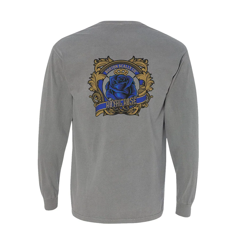Boston Scally The Royal Rose Long Sleeve Tee T-Shirt - Grey sold by Boston Scally product image thumbnail 3