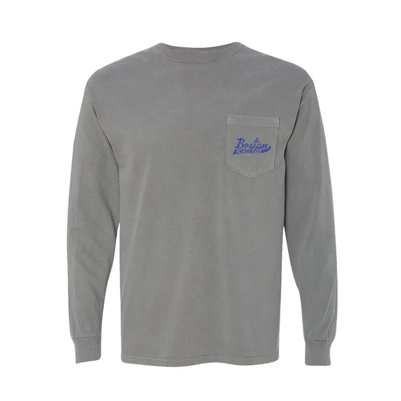 Boston Scally The Royal Rose Long Sleeve Tee T-Shirt - Grey sold by Boston Scally