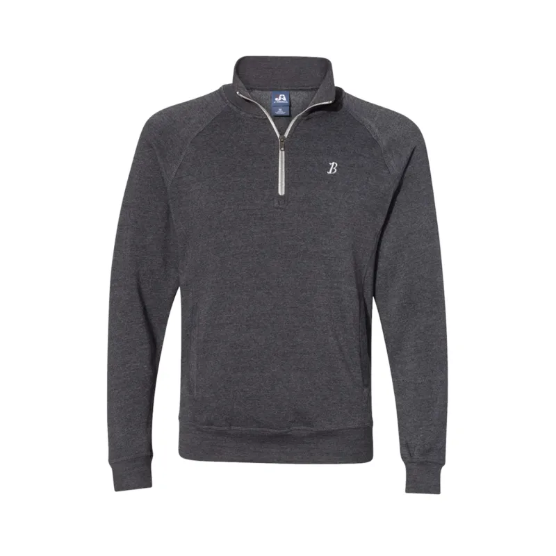 Boston Scally The 1/4 Zip-Up Pullover - Charcoal sold by Boston Scally