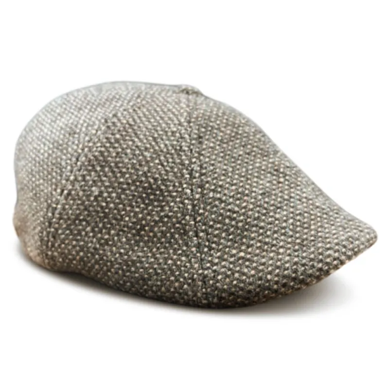 The Newsboy Boston Scally Cap - Grey/Brown sold by Boston Scally