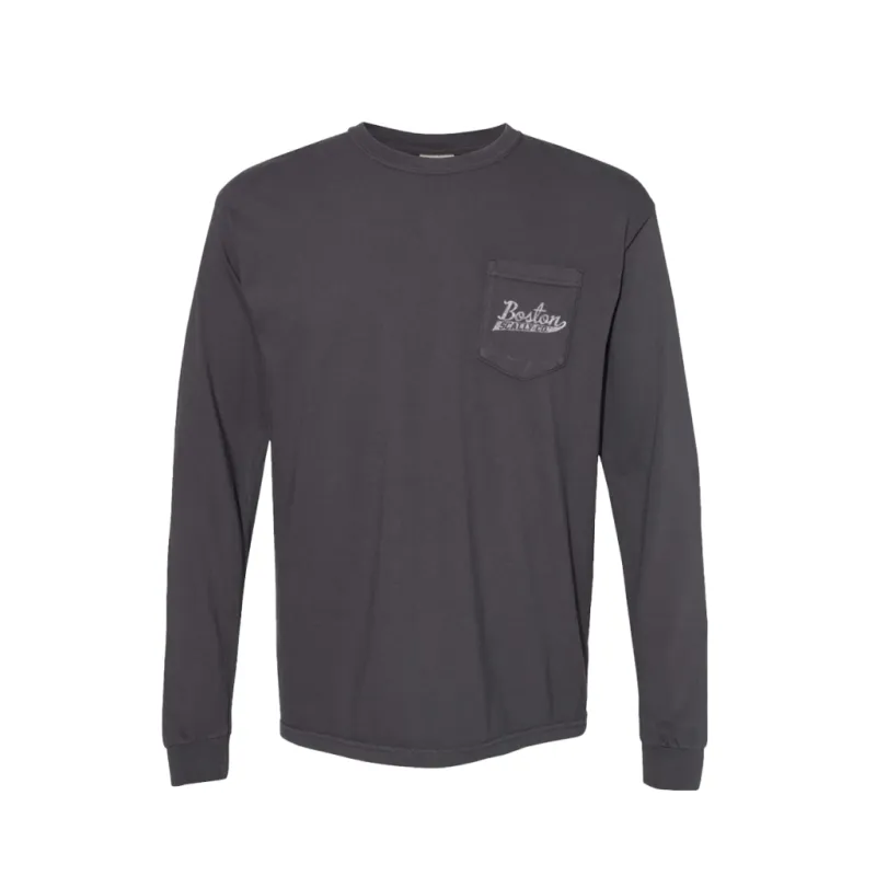 Boston Scally The 10-Year Anniversary Long Sleeve Pocket Tee T-Shirt - Black sold by Boston Scally