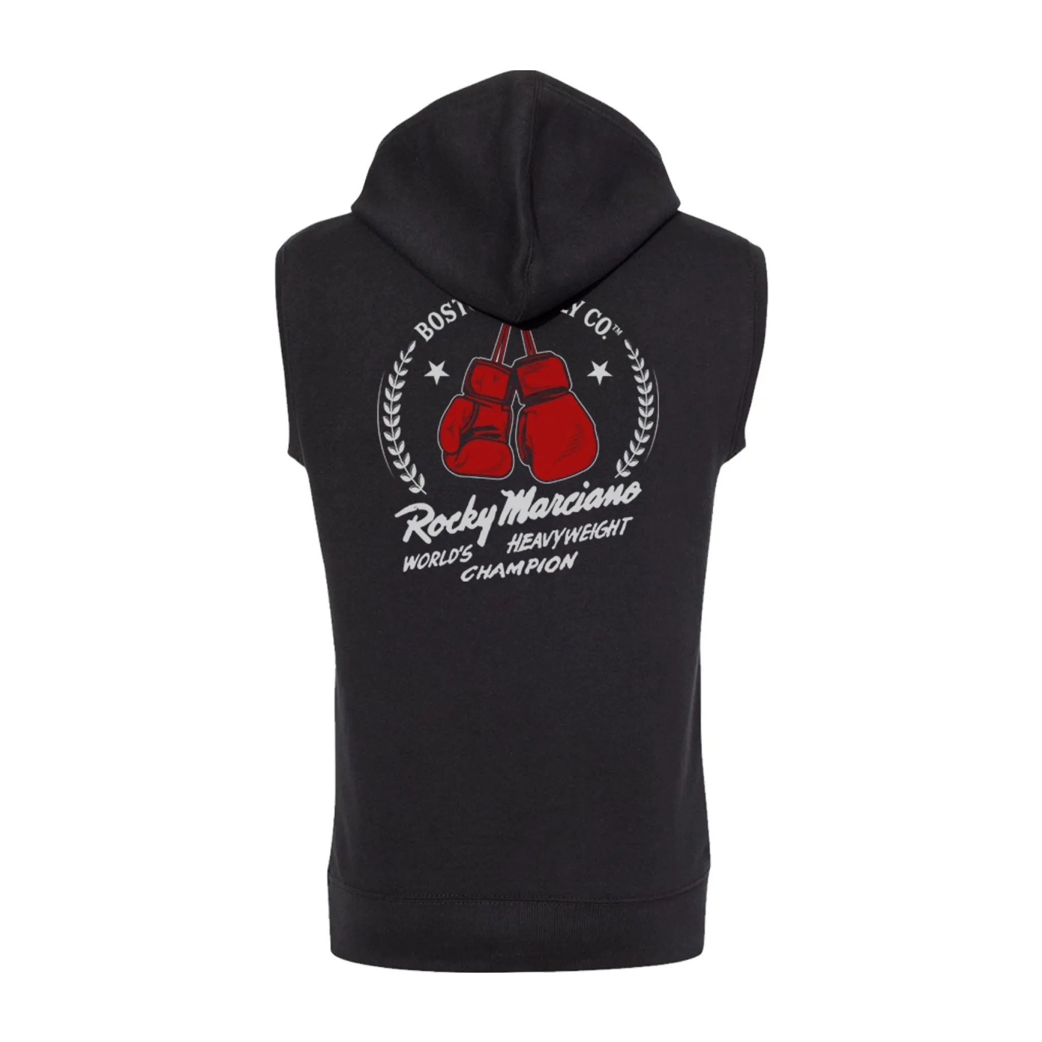 Boston Scally The Rocky Marciano Sleeveless Hoodie - Black sold by Boston Scally product image thumbnail 2