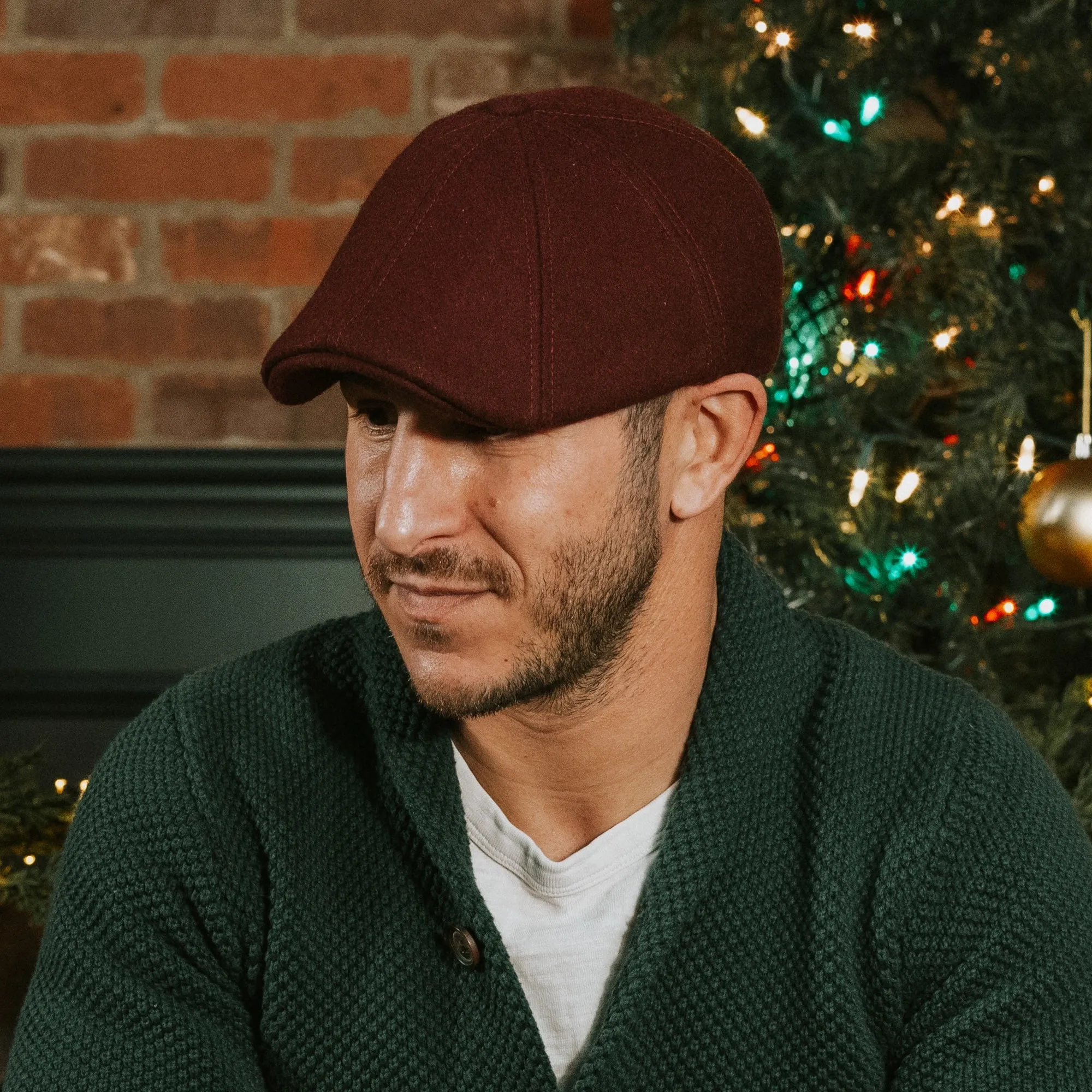 The Christmas Peaky Boston Scally Cap - Crimson sold by Boston Scally product image thumbnail 2