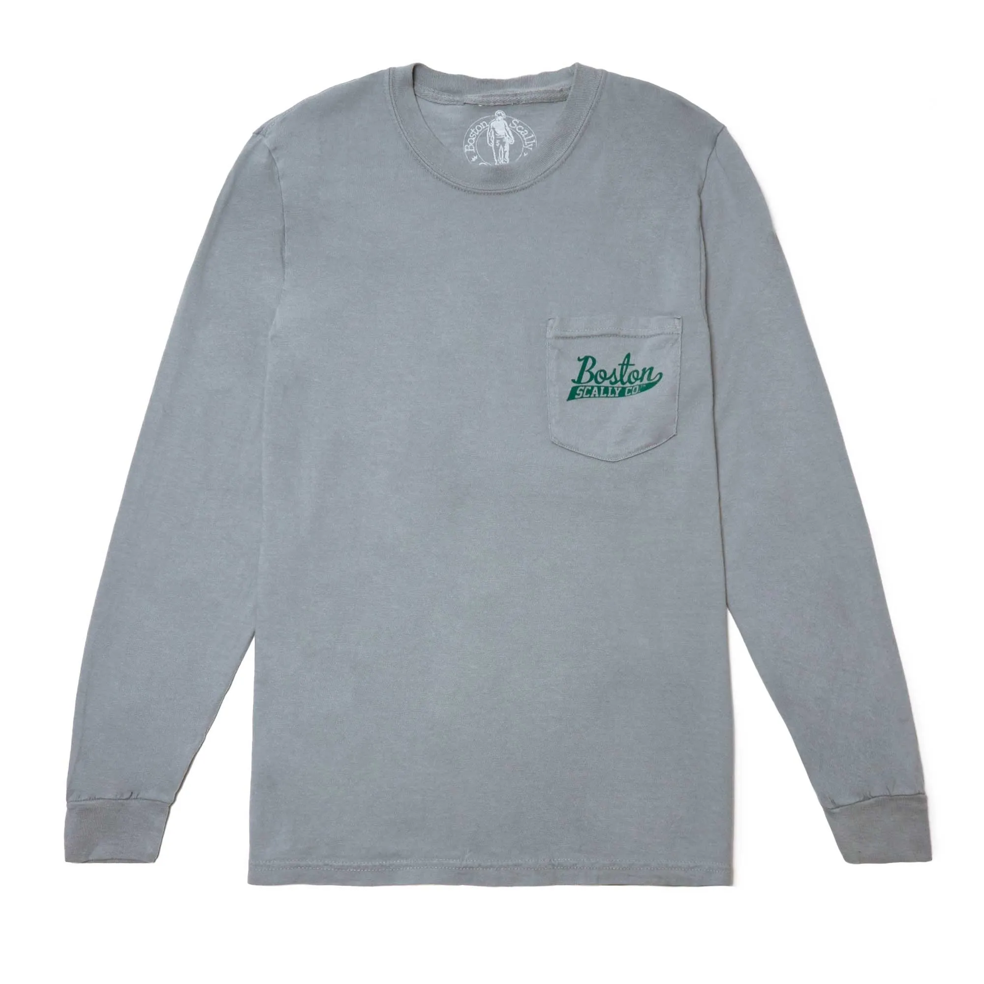 Boston Scally The Blarney Rose Long Sleeve Tee T-shirt - Granite sold by Boston Scally