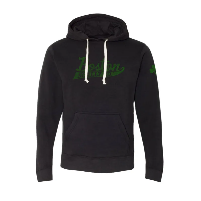 Boston Scally The Shamrock Hoodie - Black sold by Boston Scally