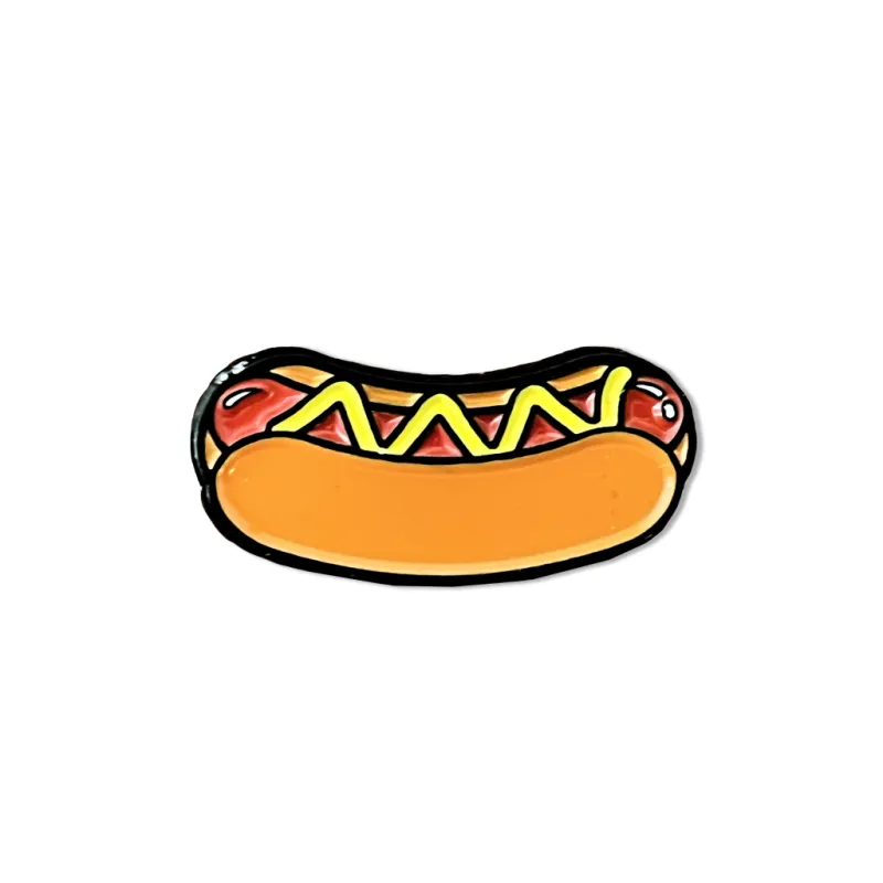 The Hot Dog Cap Pin sold by Boston Scally