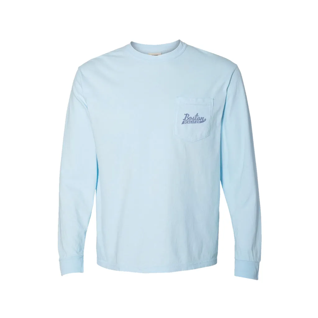 Boston Scally The Spring Rose Long Sleeve Tee T-Shirt - Light Blue sold by Boston Scally product image thumbnail 2