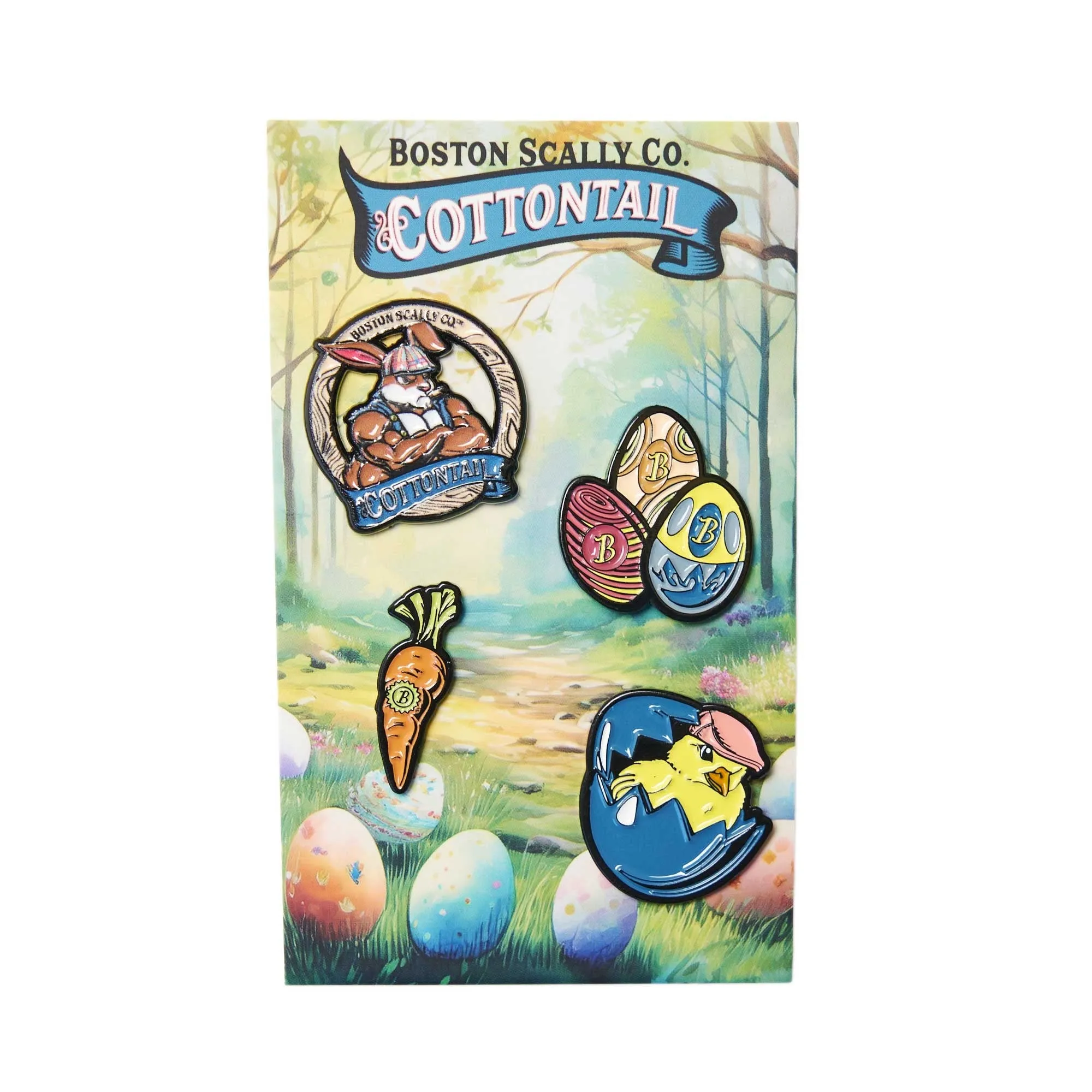 Boston Scally The Cottontail Cap Pin Set sold by Boston Scally