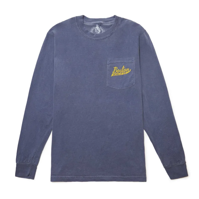 Boston Scally The Majestic Rose Long Sleeve Tee T-Shirt - Vintage Plum sold by Boston Scally