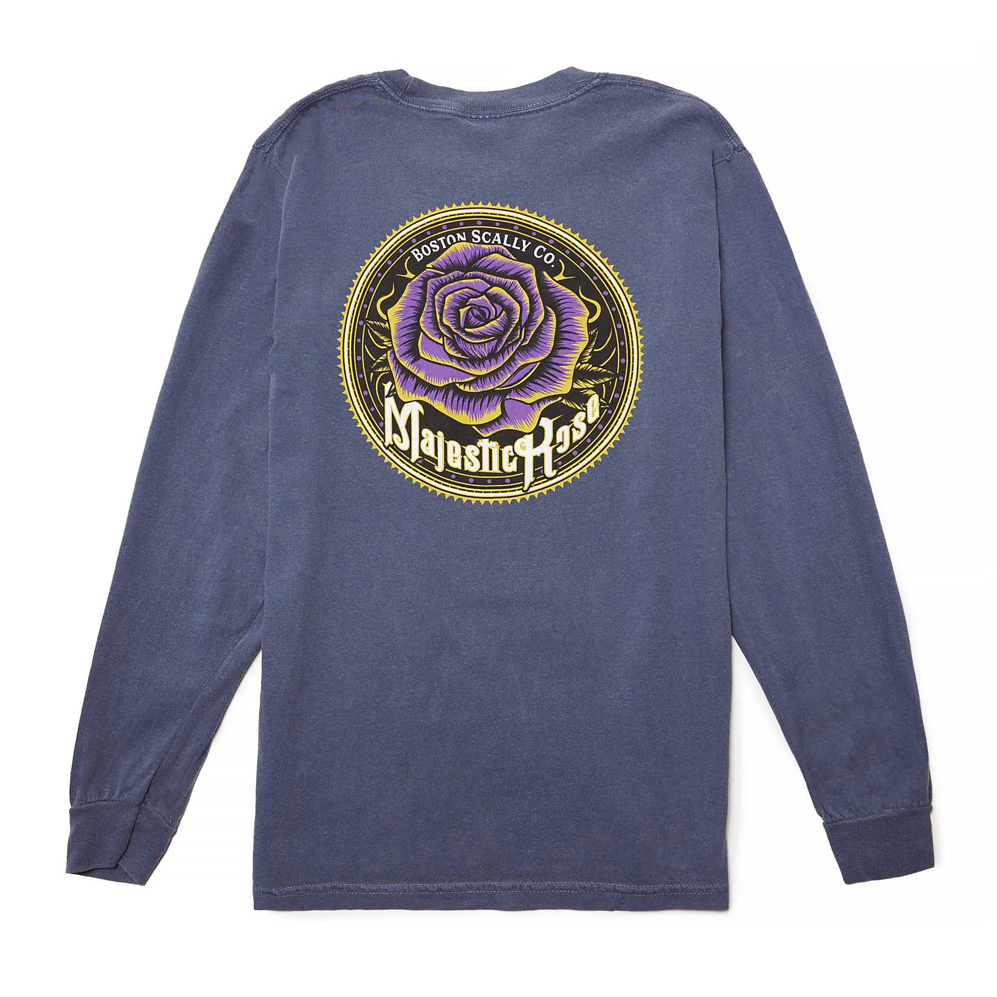 Boston Scally The Majestic Rose Long Sleeve Tee T-Shirt - Vintage Plum sold by Boston Scally product image thumbnail 3