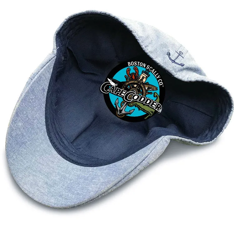 The Cape Codder Boston Scally Cap - Anchor & Saltbox Blue sold by Boston Scally product image thumbnail 3