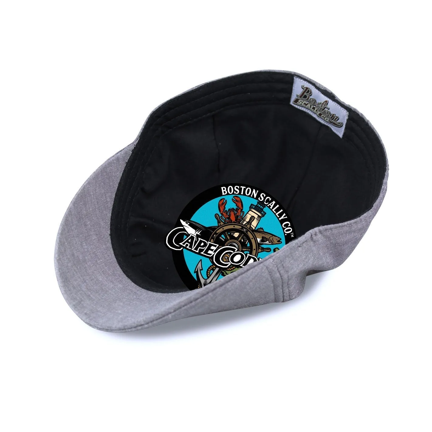 The Cape Codder Boston Scally Cap - Ship Wheel & Driftwood Grey sold by Boston Scally product image thumbnail 3