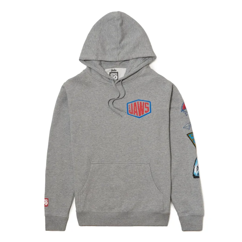 Boston Scally Jaws 50th Anniversary Hoodie - Grey sold by Boston Scally