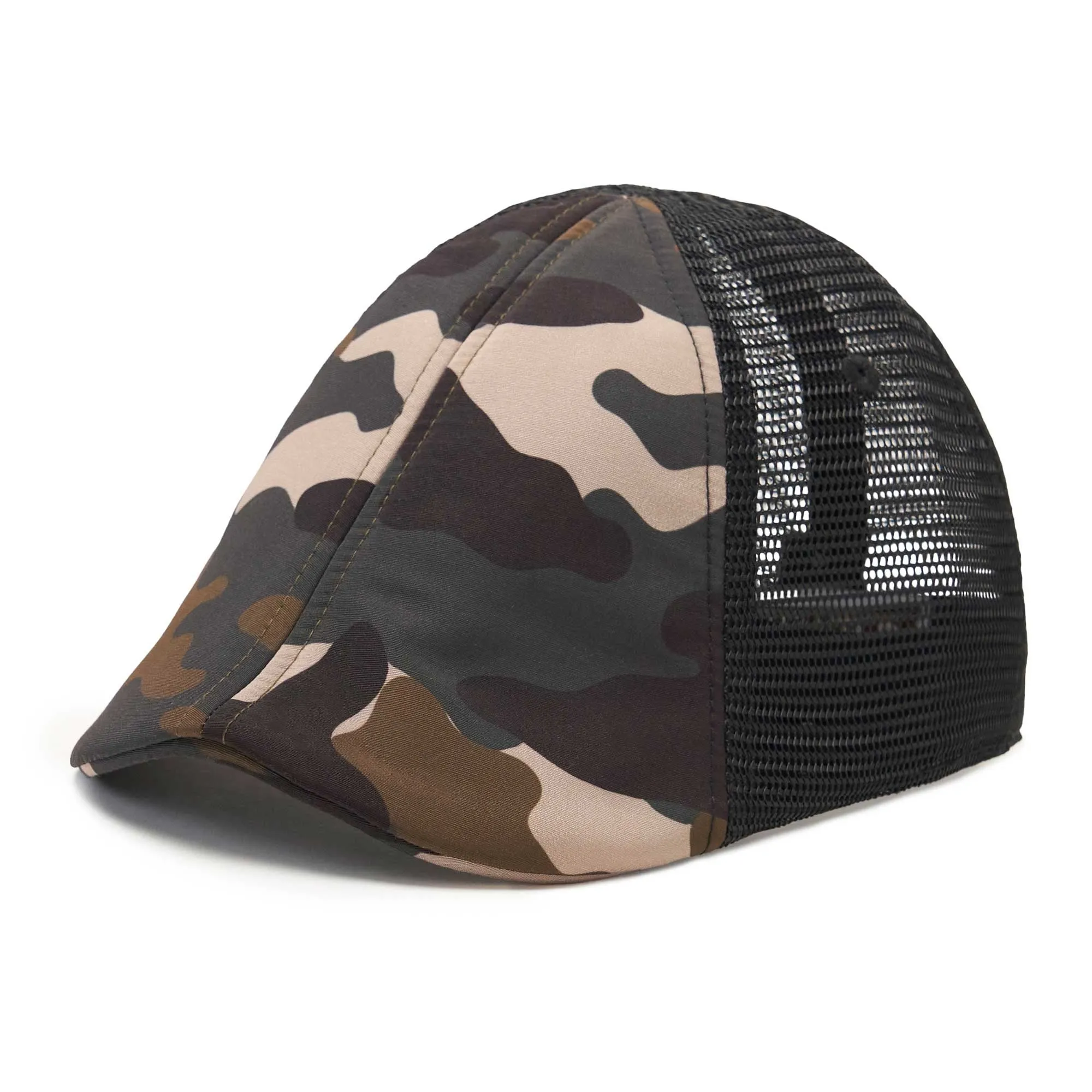 The Mesh Trucker Boston Scally Cap - Camo with Black sold by Boston Scally product image thumbnail 4