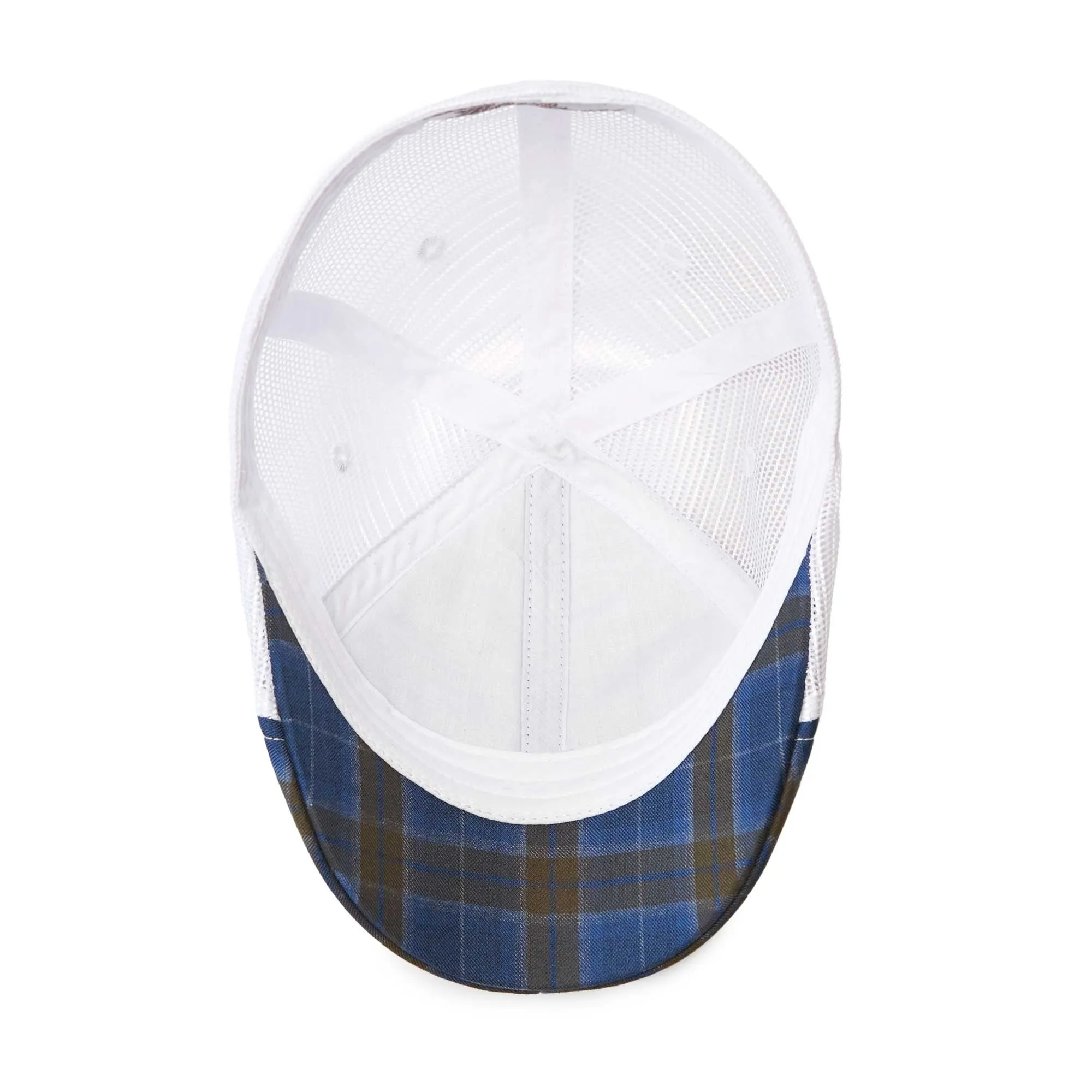 The Mesh Trucker Boston Scally Cap - Plaid with White sold by Boston Scally product image thumbnail 3