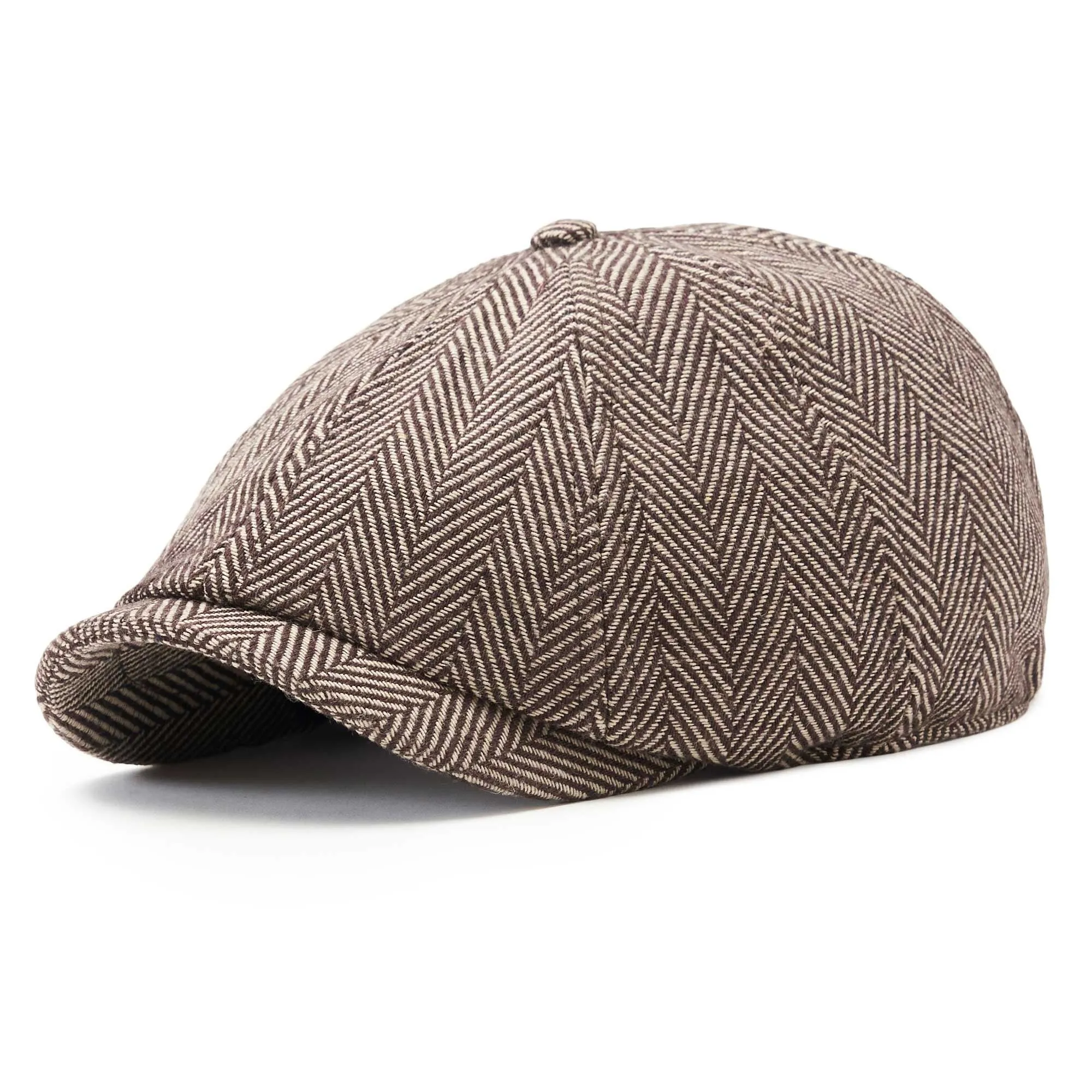 The Baker Boy Boston Scally Cap - Brown Herringbone sold by Boston Scally product image thumbnail 3